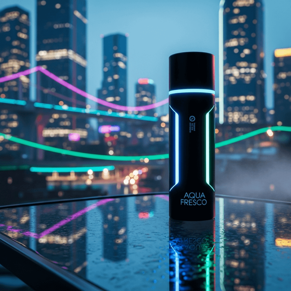 AI product shot on polished marble